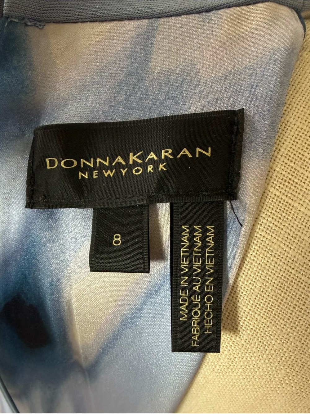 Donna Karan Blue Abstract Formal Maxi Dress - Picture 5 of 8